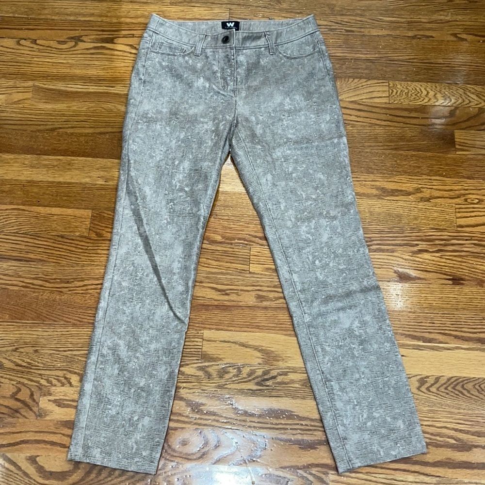 W by Worth Abstract Print Ankle Jeans